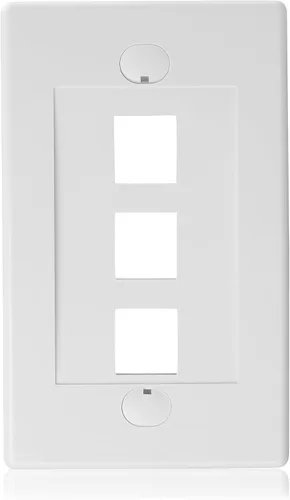 Vista 3 de [UL Listed] Cable Matters - Placa de pared en blanco para toma trapezoidal, Blanco