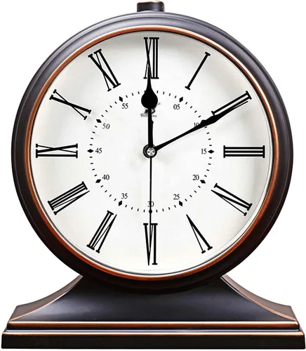 Reloj de manto vintage para decoración de mesa, moderno reloj de escritorio funciona con pilas para sala de estar, dormitorio, oficina, chimenea,