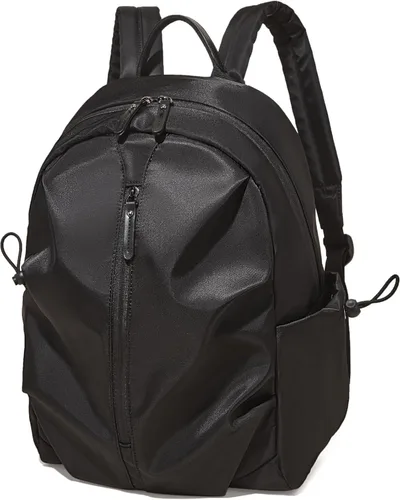 LAORENTOU Backpack For Women Waterproof Backpack Purse Lightweight Travel Backpack Sports Backpack Nylon Backpacks (01 Black)
