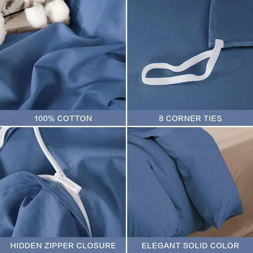 Vista 536 de SAPHREAS Juego de funda de edredón de algodón, tamaño King, a cuadros color gris oscuro y gris, geométrico, 3 piezas, 1 funda de edredón y 2 fundas