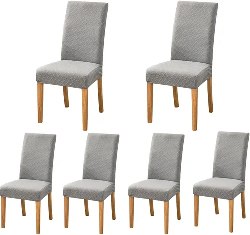 Vista 10 de SoulFeel Juego de 4 fundas para sillas de celosía, extraíbles y lavables, elásticas de elastano jacquard Parsons para silla de comedor, fundas