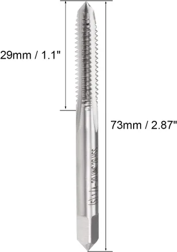 Vista 2 de uxcell Macho de la máquina, 1/4-20UNC 2B Clase de alta velocidad de tornillo de acero roscado roscado de fresado de roscas herramienta de roscado