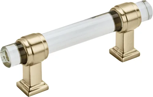 Vista 17 de Amerock Mango de gabinete Bronce claro/negro 3-3/4 pulgadas (96 mm) de centro a centro Glacio paquete de 1 unidad Jaladera de cajón