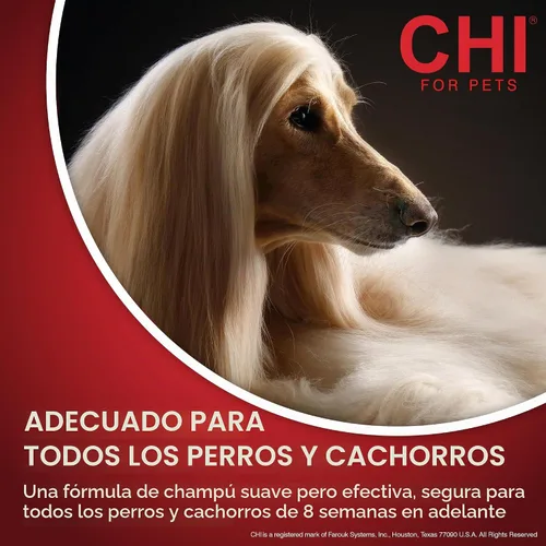 Vista 5 de CHI para Perros Champú Control de Caída - Lavado Anti-Caída para Perros con Exceso de Pelo y Cabello Suelto - Fórmula Suave para Todos los Tipos