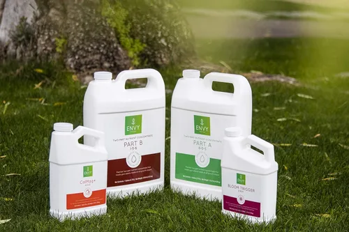 Vista 3 de ENVY Alimento hidropónico para plantas A y B - Nutrientes líquidos de dos partes para plantas de interiorexterior, suelo, coco, hidroponía, DWC