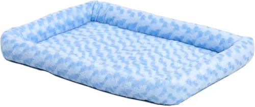 Vista 8 de MidWest Homes for Pets QuietTime Cama para Perros – Borde de Piel Sintética Gris, Ultra-Suave y Lavable a Máquina, Se Adapta a Jaulas