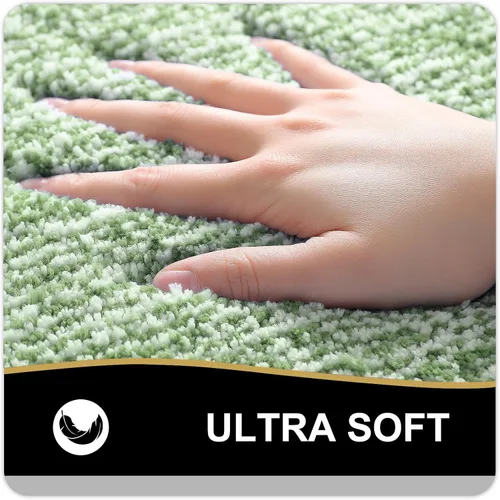 Vista 175 de OLANLY Alfombras de baño 30x20, tapete de baño de microfibra extra suave y absorbente, antideslizante, lavable a máquina, secado rápido, alfombra