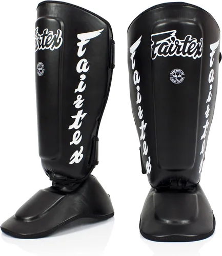 Fairtex Espinilleras SP7 Muay Thai para hombres, mujeres y niños | Espinilleras fabricadas con cuero Syntek y son de primera calidad, ligeras y