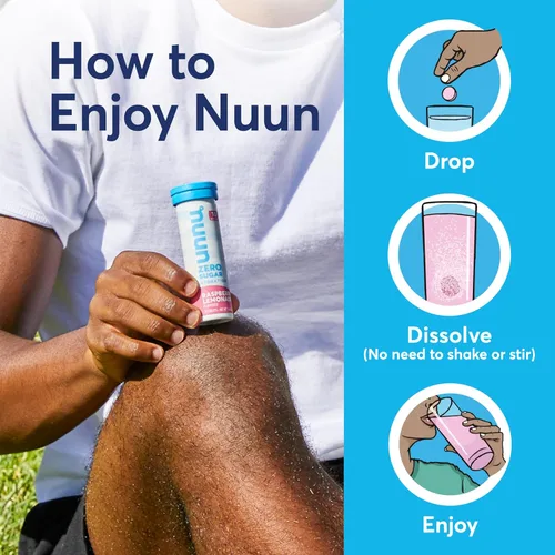Vista 6 de Nuun, Tubo de Limonada Zero Azúcar con Electrolitos, 10