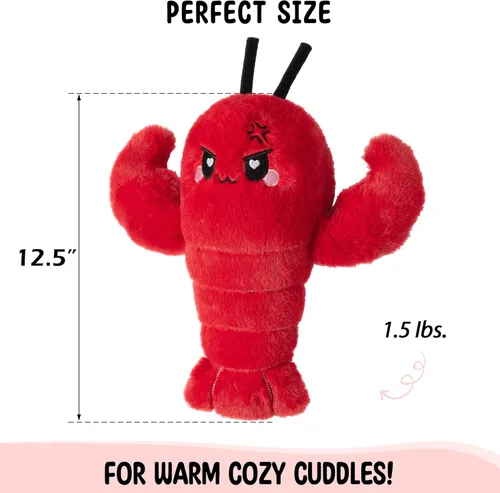 Vista 7 de Crustacean - Almohadilla térmica sin perfume para microondas para mujer, juguete de animal de peluche cálido y acogedor calentable, bolsa de calor