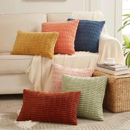 Vista 16 de Fancy Homi Paquete de 2 fundas de almohada decorativas color verde azulado de 18 x 18 pulgadas para sala de estar, sofá, cama, sofá, rústico