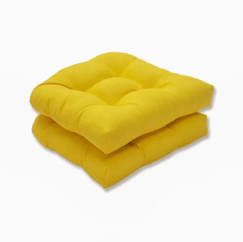 Vista 12 de Pillow Perfect Forsyth - Cojín sólido para asiento de patio de mimbre para interiores/exteriores, reversible, resistente a la intemperie y a