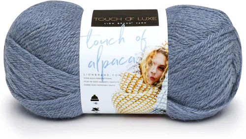 Vista 27 de Lion Brand Yarn Hilo Touch of Alpaca (1 madeja), color negro