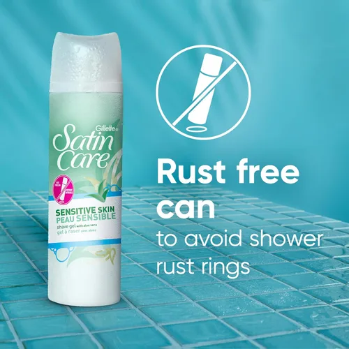 Vista 6 de Gel de afeitar Gillette Satin Care Sensitive, 7 onzas