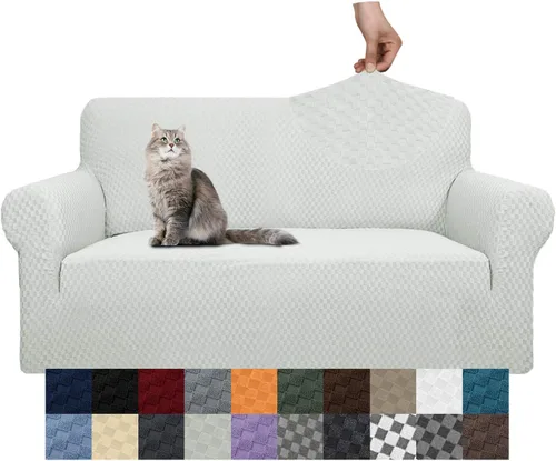 Vista 36 de YEMYHOM - Funda para sofá con diseño de jacquard, funda de gran elasticidad para sala de estar, funda de sillón a prueba de perros y gatos