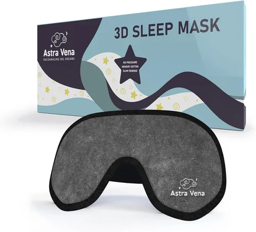 Vista 12 de Máscara de sueño 3D para niños, con bloqueo de luz, antifaz contorneada de espuma viscoelástica para dormir, correa ajustable para los ojos