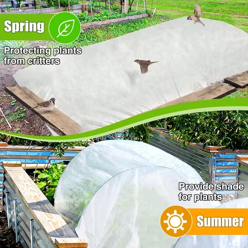 Vista 7 de Alphatool Cubiertas para Plantas con Protección contra Heladas - Mantas de Tela Anti-heladas de 10 pies x 30 pies para Plantas de Exterior, Cubierta