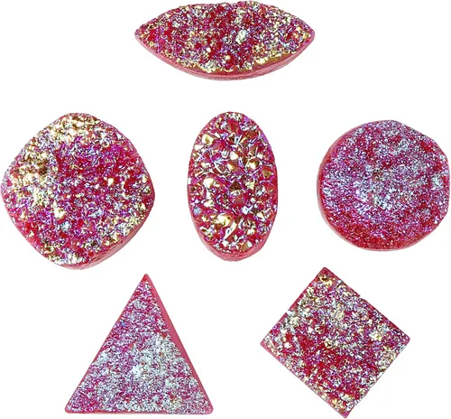 GEMHUB Rainbow Multi Color Druzy Stone 100 Quilates Lote De 5 Unids Forma De Mezcla De Piedras Preciosas Sueltas Para La Fabricación De Joyas