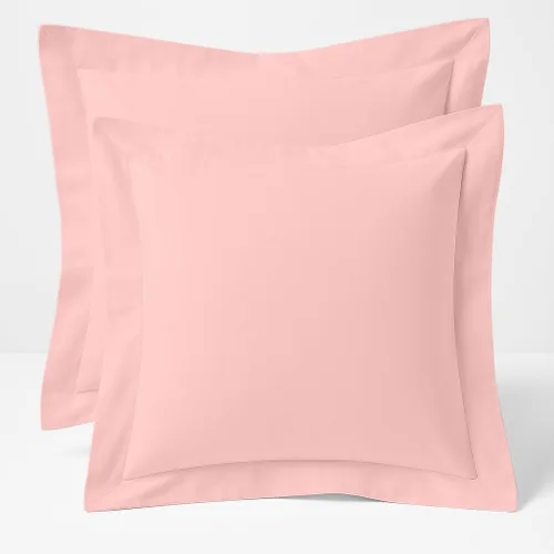 Vista 25 de Juego de 2 fundas de almohada de tamaño estándar de 20 x 26 pulgadas, 600 hilos, 100 % algodón orgánico, color negro, con reborde de 2 pulgadas