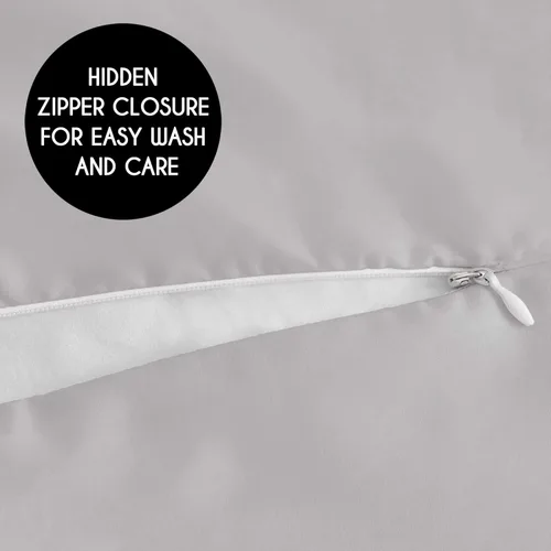 Vista 5 de Sweet Jojo Designs Funda de almohada corporal con diseño floral de acuarela gris (almohada no incluida), rosa rubor, gris y blanco, estilo Shabby