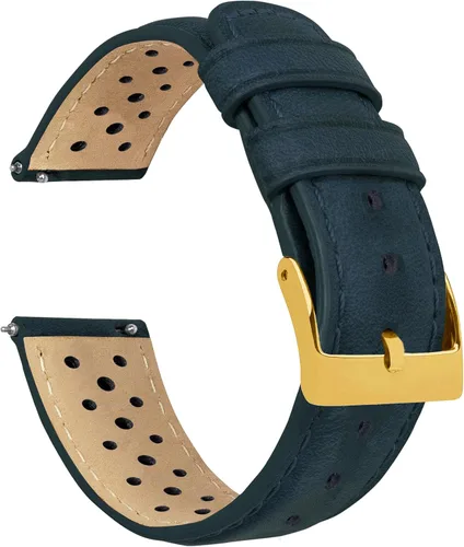 Vista 55 de Barton Racing & Rally Horween - Correas de cuero con barras de resorte de liberación rápida integradas, correas de reloj Chocolate (Estilo Rally)