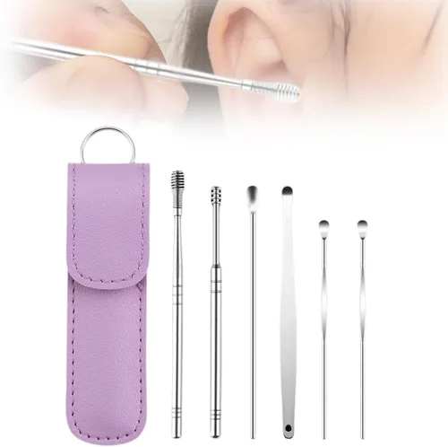 Vista 4 de Limpiador de Oídos, Juego de Herramientas de Limpieza de Oídos, Kit de Limpieza de Oídos, Juego de Herramientas de Limpieza de Cera de Oídos Negro