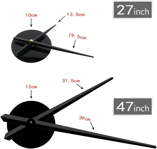 Vista 6 de The Geeky Days Pole Dance 3D DIY moderno reloj de pared decoración con números de espejo regalo para niña (negro)