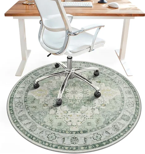 Vista 19 de Tapete para silla de oficina de 30 x 48 pulgadas para suelo de baldosas de madera dura, protector de alfombra debajo del escritorio para silla