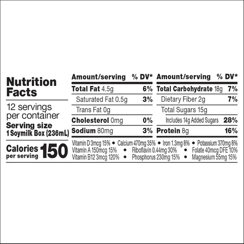 Vista 13 de Silk Leche de soja estable para estantes, individual, muy vainilla, sin lácteos, vegana, verificada por proyecto sin OMG, 8 onzas (paquete de 12)