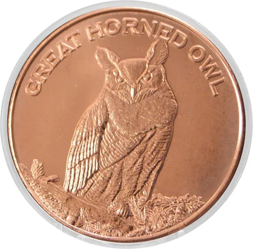 Vista 8 de Bisonte Moneda de lingotes redondos de cobre .999 puro de 1 oz en cápsula - COA por Heavenly Metals