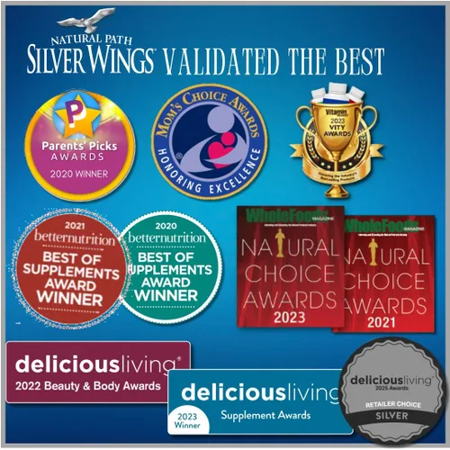 Vista 2 de Suplemento dietético mineral Natural Path, plata coloidal, 500 ppm, 16 onzas de Silver Wings , 1