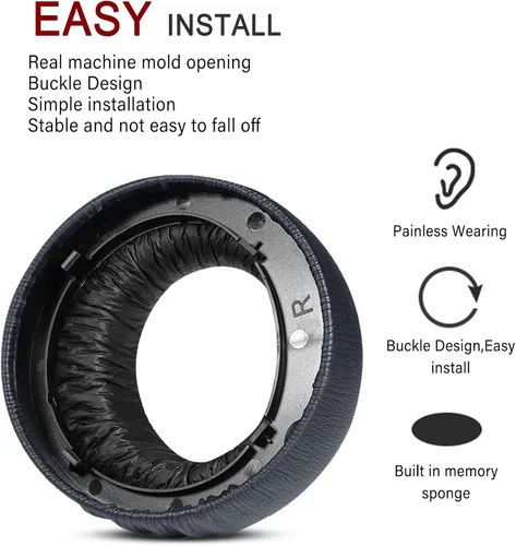 Vista 4 de Almohadillas para los oídos PS5 de repuesto para Sony Playstation 5 Pulse 3D PS5, auriculares inalámbricos, auriculares, piezas de reparación