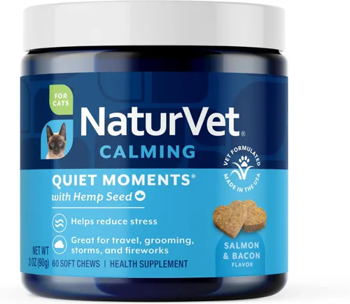 Vista 8 de NaturVet Hemp Quiet Moments - Gotas calmantes para gatos, 1 onza