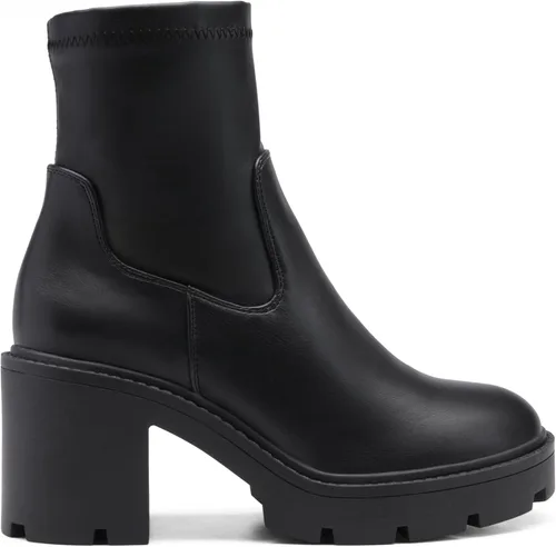 Vista 2 de DREAM PAIRS Chelsea - Botas de plataforma para mujer con tacón grueso, suela de lengüeta, botines