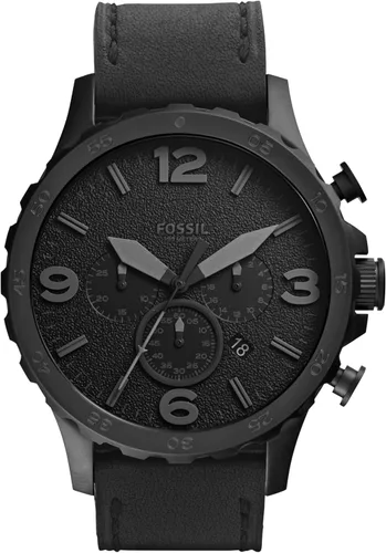Vista 8 de Fossil Men's Nate Quartz Watch, Oversized Stainless Steel Chronograph Watch for Men
