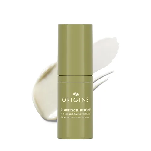 Origins Plantscription Power Crema antienvejecimiento para ojos, reduce visiblemente las líneas finas y las patas de gallo | Con péptidos, 0.5 onzas