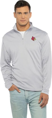 Vista 36 de Vantage Apparel NCAA Collegiate Micro Mesh Performance Gris Sudadera con cremallera de 1/4 para hombre