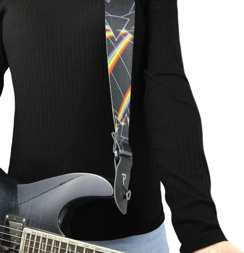 Vista 4 de Perri's Leathers Ltd. - Correa de guitarra de poliéster con licencia oficial de Pink Floyd - Correa de guitarra ajustable de 39 a 58 pulgadas