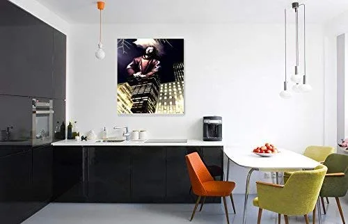 Vista 3 de Spiritual Christian Home Decor Original Mixed Media Wall Art Black Red Gold