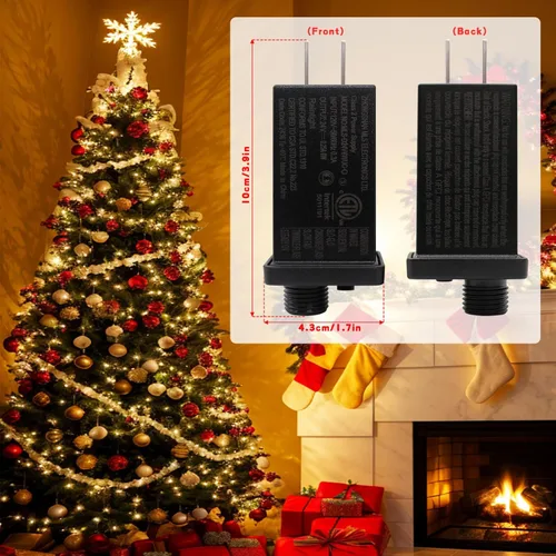 Vista 5 de Transformador LED de 24V6W Clase 2 Fuente de Alimentación LED, Impermeable IP44 de Bajo Voltaje Uso Temporal LED Driver Transformador Enchufe US CA