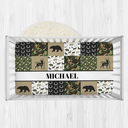 Vista 8 de Sábanas personalizadas para cuna de bebé para niños, sábanas de colchón ajustables personalizadas con nombre, juego de sábanas de bebé de aventuras