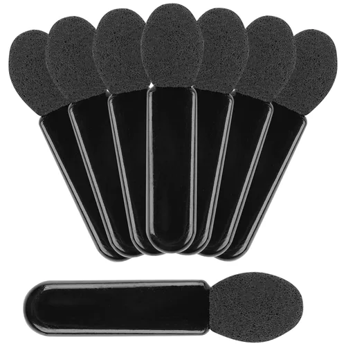 Vista 8 de AUEAR, Paquete de 50 pinceles desechables para sombra de ojos, aplicadores de esponja ovalada con punta ovalada, brocha de doble cara, herramienta