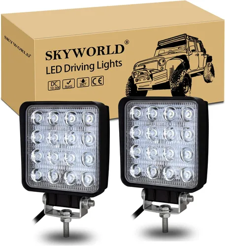 Vista 10 de SKYWORLD 2 piezas de 6 pulgadas 18 W Spot LED luces de trabajo lámpara antiniebla, luces de barco, luces de conducción impermeables para 4WD 4x4