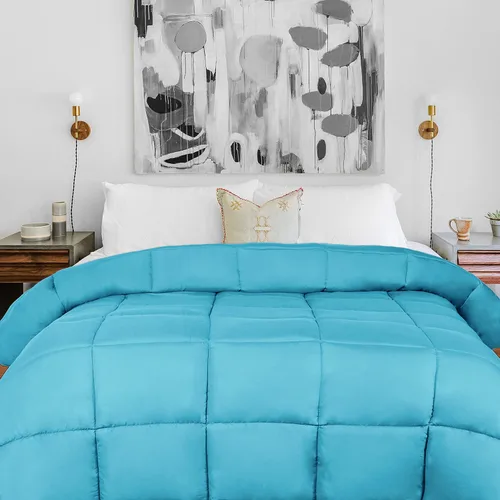 Vista 18 de Superior Edredón de microfibra cepillada sólida, ropa de cama alternativa al plumón, reversible, peso medio, esponjoso, decorativo, funda