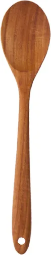 Vista 2 de Teak&Treat Cuchara de madera para cocinar, mezclar, servir – Utensilios de cocina multiusos de buen agarre de 13.5 pulgadas – Utensilios de teca