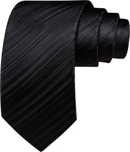 Vista 362 de Barry.Wang Juego de corbatas para hombre, corbata de seda a rayas, tejido a cuadros, gemelos formales, negocios, boda