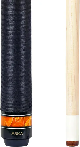 Vista 5 de ASKA Ring Series - Taco de billar, extremo y eje de arce, anillos, envoltura de lino irlandés, eje de liberación rápida, punta de 0.502 in