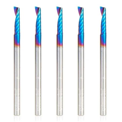 Vista 8 de Amana Tool Spektra 51412-K, 51412-K, 3/16 D x 5/8 CH x 3/16 SHK x 2 pulgadas de largo, acabado de espejo