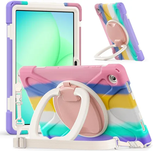 Vista 157 de Funda de rotación 360 para Galaxy Tab ActivePro/Tab Active4 Pro/Active 5 Pro de 10.1 pulgadas, funda resistente con anillo giratorio, soporte