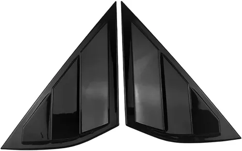 Vista 6 de MACHSWON 2 fundas para rejillas de ventana lateral trasera para Mustang Mach-E 2021-2022 (negro de fibra de carbono)